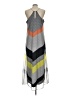 Old Navy 100% Polyester Chevron-herringbone Gray Casual Dress Size L - photo 2