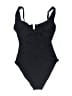Becca Solid Black One Piece Swimsuit Size S - photo 2
