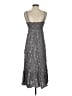 Final Touch 100% Rayon Stars Gray Casual Dress Size S - photo 2