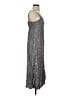 Final Touch 100% Rayon Stars Gray Casual Dress Size S - photo 4