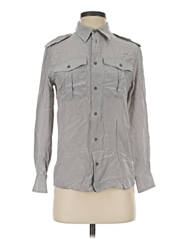 Nili Lotan Long Sleeve Silk Top (view 1)