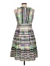 Nine West Graphic Silver Cocktail Dress Size 10 - photo 2