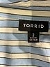 Torrid 100% Cotton Stripes Blue Long Sleeve Button-Down Shirt Size 2X Plus (2) - photo 7