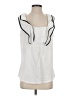 Deletta 100% Cotton White Sleeveless Blouse Size 00 - photo 1