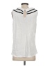 Deletta 100% Cotton White Sleeveless Blouse Size 00 - photo 2