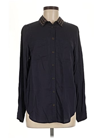 Topshop Long Sleeve Button-Down Shirt (view 1)