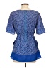 BCBGeneration 100% Polyester Blue Short Sleeve Blouse Size S - photo 2