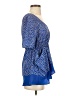 BCBGeneration 100% Polyester Blue Short Sleeve Blouse Size S - photo 4