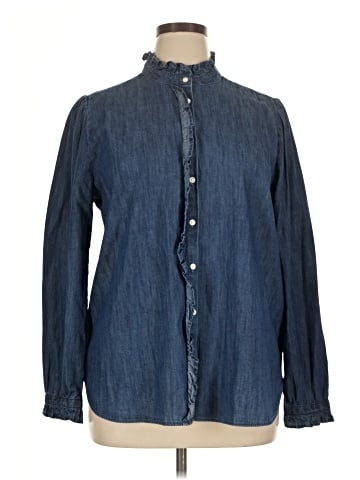 Ann Taylor LOFT Long Sleeve Button-Down Shirt (view 1)