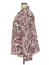 Foxcroft 100% Cotton Paisley Burgundy Long Sleeve Blouse Size 18 - photo 5