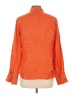 J.Crew Collection 100% Silk Polka Dots Orange Long Sleeve Silk Top Size 12 - photo 2