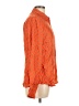 J.Crew Collection 100% Silk Polka Dots Orange Long Sleeve Silk Top Size 12 - photo 4