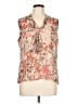 Coldwater Creek 100% Polyester Tan Sleeveless Blouse Size 10 - photo 1