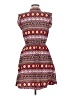 Speed Control 100% Polyester Print Red Casual Dress Size M - photo 2