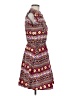 Speed Control 100% Polyester Print Red Casual Dress Size M - photo 4