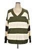 Lane Bryant Stripes Green Pullover Sweater Size 22 - 24 Plus - photo 1
