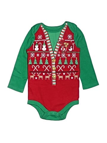 Holiday Time Long Sleeve Onesie (view 1)