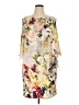 MSK 100% Polyester Floral Ivory Cocktail Dress Size XL - photo 1