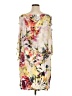 MSK 100% Polyester Floral Ivory Cocktail Dress Size XL - photo 2