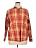 Rafaella Plaid Orange Long Sleeve Button-Down Shirt Size 16 - photo 1
