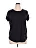 Zella Solid Black Active T-Shirt Size XL - photo 1