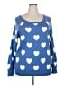 Torrid Hearts Blue Pullover Sweater Size 2X Plus (2) - photo 1