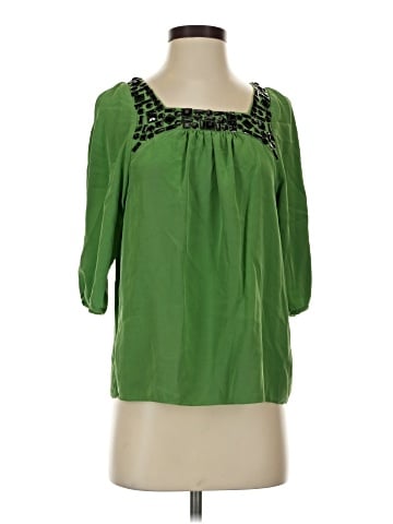 Tibi 3/4 Sleeve Silk Top (view 1)