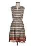 Halogen 100% Polyester Chevron-herringbone Gray Cocktail Dress Size 6 - photo 1
