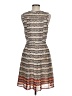 Halogen 100% Polyester Chevron-herringbone Gray Cocktail Dress Size 6 - photo 2