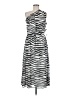 Worthington 100% Polyester Animal Print Silver Casual Dress Size M - photo 1