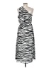Worthington 100% Polyester Animal Print Silver Casual Dress Size M - photo 2
