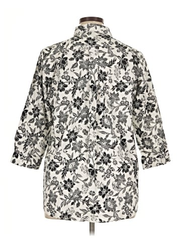 Lands' End 3/4 Sleeve Button-Down Shirt (view 2)