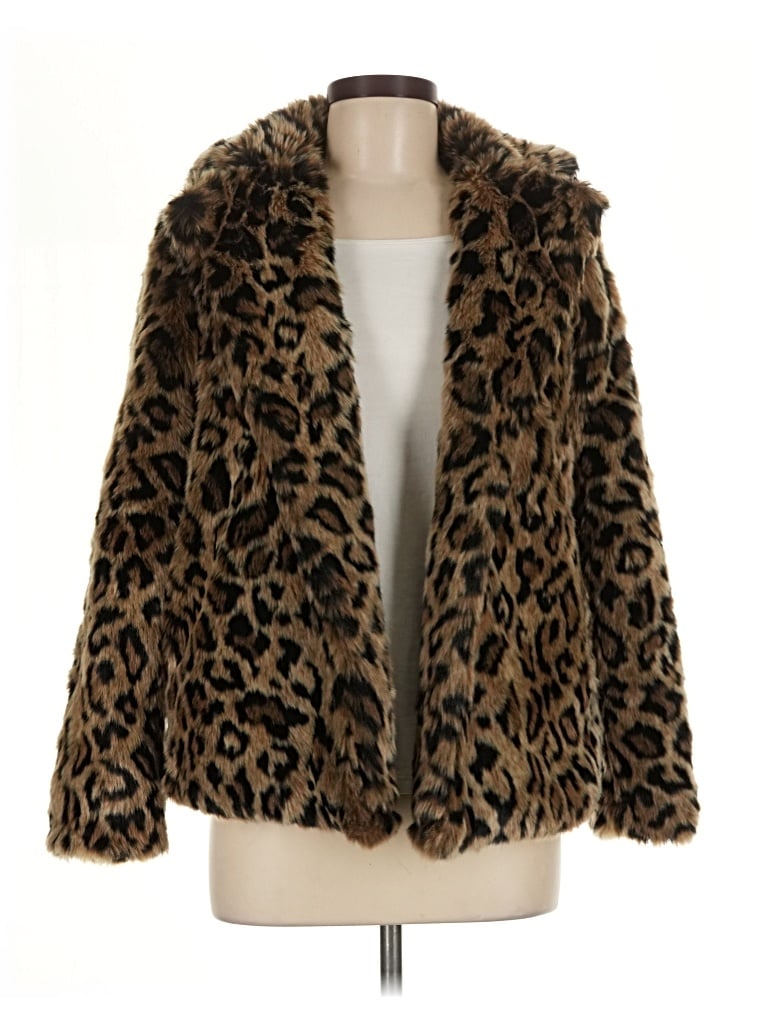 Pre-owned Forever 21 Faux Fur Jacket In Brown