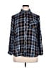 Westport 100% Rayon Plaid Blue Long Sleeve Button-Down Shirt Size 1X - photo 1