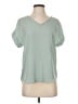 Pink Rose 100% Polyester Green Short Sleeve Blouse Size S - photo 1