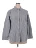 Gloria Vanderbilt 100% Cotton Stripes Gray 3/4 Sleeve Button-Down Shirt Size XL - photo 1