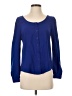 Mine Blue Long Sleeve Blouse Size S - photo 1