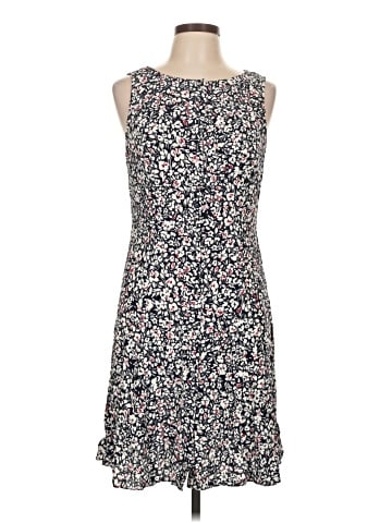 Madewell Button-Front Boatneck Mini Dress in Floral (view 1)