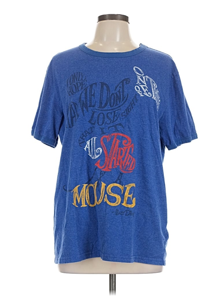 Pre-owned Disney Store Short Sleeve T-shirt In Blue