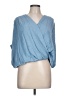 Glam Blue 3/4 Sleeve Blouse Size L - photo 1