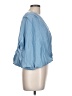 Glam Blue 3/4 Sleeve Blouse Size L - photo 4