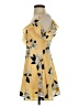 JOA 100% Polyester Floral Yellow Cocktail Dress Size XS - photo 5