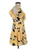 JOA 100% Polyester Floral Yellow Cocktail Dress Size XS - photo 4