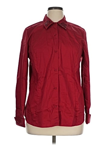 Jaclyn Smith Long Sleeve Button-Down Shirt (view 1)