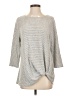 Matty M Silver 3/4 Sleeve T-Shirt Size S - photo 1