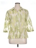 Sigrid Olsen Green 3/4 Sleeve Button-Down Shirt Size XL - photo 1