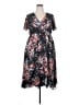 Torrid Floral Gray Black Cocktail Dress Size 2X Plus (2) - photo 1