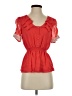 Odille 100% Polyester Red Short Sleeve Blouse Size 2 - photo 1