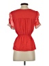 Odille 100% Polyester Red Short Sleeve Blouse Size 2 - photo 2