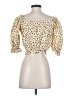Kivari 100% Linen Gold 3/4 Sleeve Blouse Size XS - photo 2